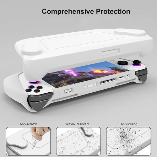 Vista 3 de Protective Case Cover for ROG Ally Handheld, Game Console Skin Shockproof Protector Cover for ROGALLY with Stand Base Gaming Protective Case