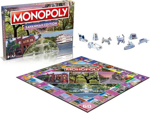Vista 5 de Juego de mesa Monopoly - Savannah Edition: 2-6 jugadores, juegos de mesa familiares para niños y adultos, juegos de mesa para niños de 8 años