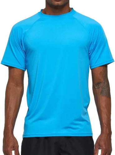 Vista 18 de Arcweg Rashguard Men Swim Short Sleeves Diving UV Protection UPF 50+ Elastic Rash Vest Loose Fit Top Swimming Quick Drying