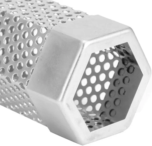 Vista 7 de Tubo de ahumador de pellets, 2 piezas de tubo de ahumador para parrilla de barbacoa, tubo de malla de pellets, caja de humo de 6 pulgadas, tubo