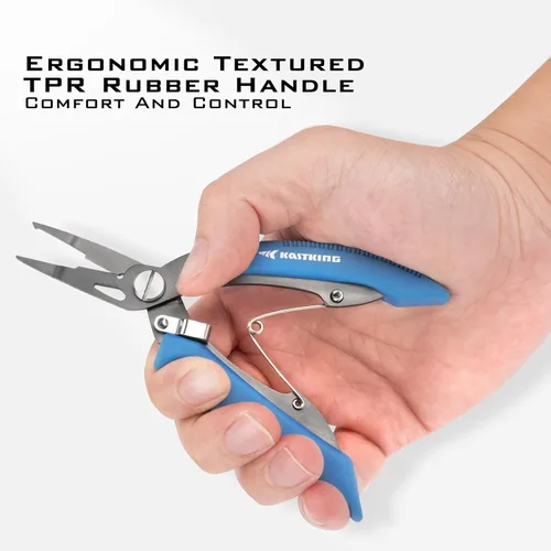 Vista 6 de KastKing Intimidator Fishing Pliers, Corrosion Resistant Polymer Coated Fishing Tools, Tungsten Carbide Cutters, Saltwater Resistant Fishing Gear