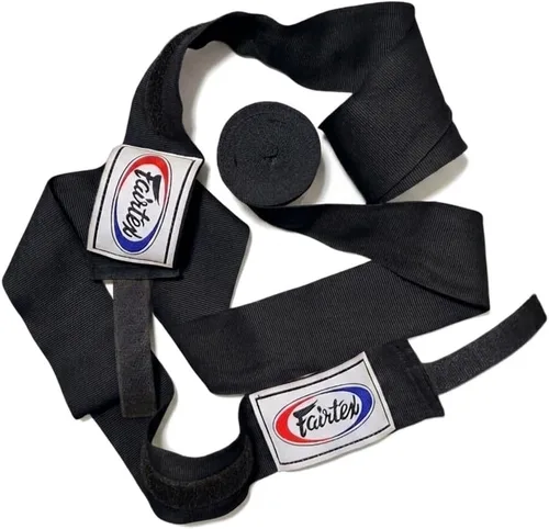 Vista 2 de Fairtex Envolturas de mano HW2, 180 y 120 pulgadas Boxeo, Muay Thai Negro