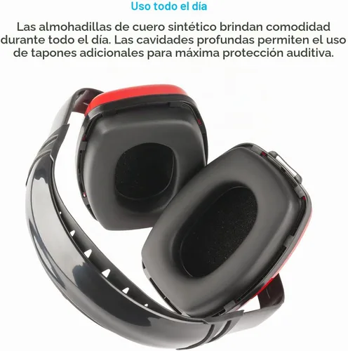 Vista 4 de Cyber Acoustics Professional Safety Lightweight Ear Muffs for Hearing Protection and Noise Reduction