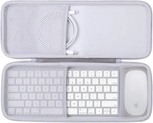 Vista 12 de Funda rígida de reemplazo co2CREA para teclado Apple Magic con Touch ID y teclado numérico + ratón Apple Magic (Funda negra)