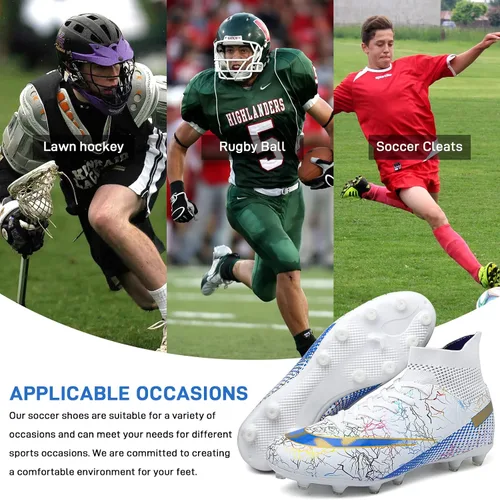 Vista 7 de Tacos de fútbol para hombre y mujer, para interiores y exteriores, tacos de fútbol AG TF