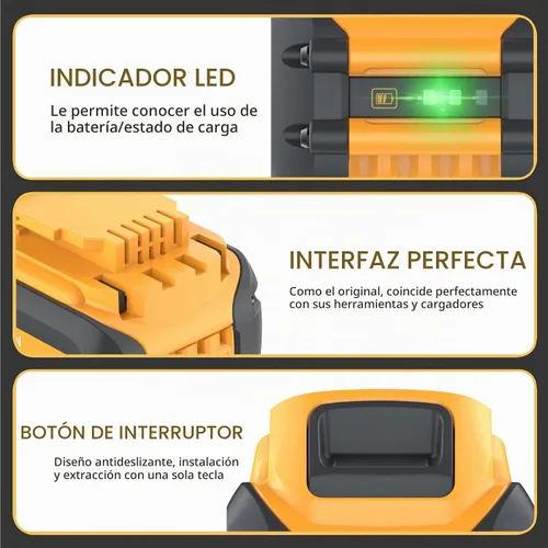 Vista 4 de Reemplazo de 12000 mAh para batería flexvolt 20v/60v Max compatible con baterías de 20/60 voltios 12.0Ah DCB609 DCB606 DCB612 DCB200 DCB201 DCB203