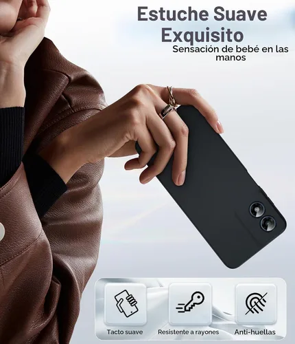 Vista 2 de LeYi Funda para Motorola Moto G Play 4G 2024: Funda para Moto G Play 4G 2024 con funda delgada y antiarañazos, silicona líquida a prueba de golpes