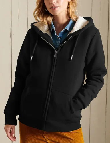 Vista 3 de Flygo Sudaderas con capucha de invierno para mujer, con cremallera, forro polar y forro de sherpa