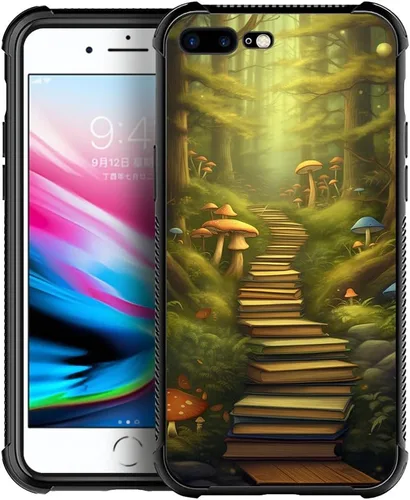 Vista 14 de Funda compatible con iPhone 8 Plus, diseño de elefantes africanos para iPhone 7 Plus, diseño de patrón a prueba de golpes, antiarañazos, carcasa
