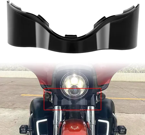 Vista 2 de Carenado de falda de murciélago exterior de motocicleta negro brillante para Harley Touring CVO Street Electra Glide Ultra Limited FLHX FHLT
