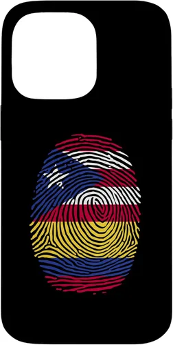 Vista 21 de Funda para iPhone 16 Boricua y Colombia con huellas dactilares puertorriqueñas