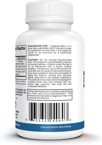 Vista 2 de Amazing Herbs Purificador de sangre de desintoxicación/enjuague, suplemento desintoxicante totalmente natural hecho con 7 potentes agentes