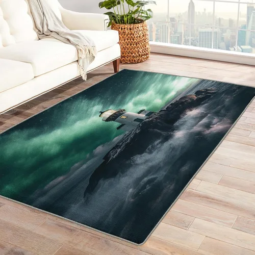 Vista 12 de Alfombra óptica visual de ilusión de vórtice 3D, alfombra de 2 x 3, alfombras lavables para entrada, sala de estar, dormitorio, alfombra de área