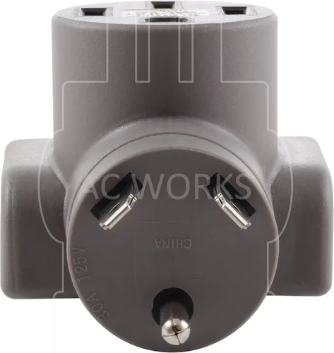 Vista 3 de Adaptador de carga EV AC WORKS para uso en Tesla (TT-30P RV/Remolque 30A a Tesla)
