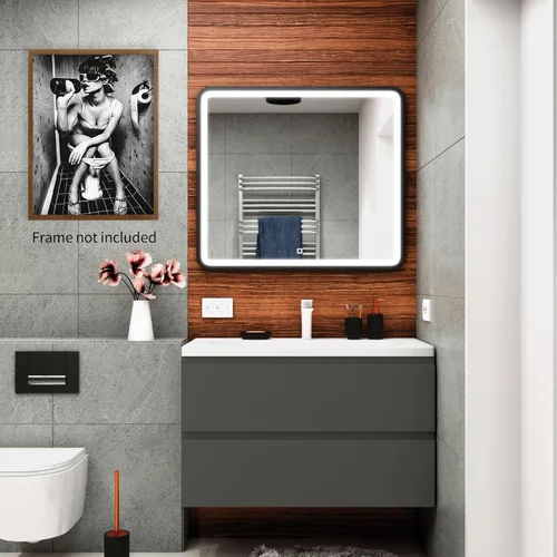 Vista 5 de WBSTGUE Arte de pared de baño en blanco y negro, póster de fotografía moderna, mujer sexy, beber, vino en el inodoro, impresiones en lienzo