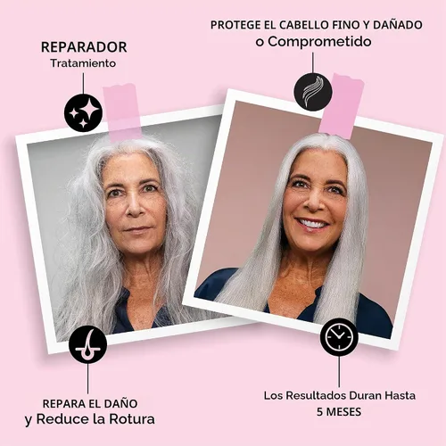 Vista 5 de Keratin Complex NKSTB Sistema de tratamiento de alisado de queratina natural para sistema de cabello rubio, kit de prueba de 4 onzas líquidas cada