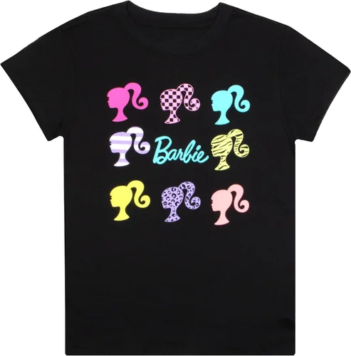 Vista 4 de Barbie Colorful Silhouettes - Paquete de 3 camisetas de manga corta para niñas