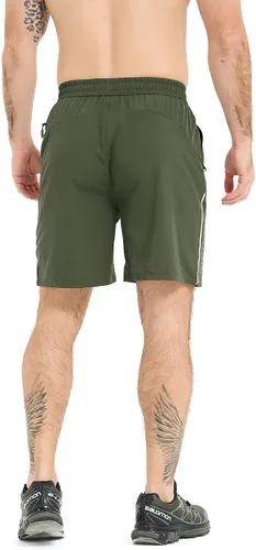 Vista 3 de WENRONSTA Pantalones cortos deportivos de entrenamiento para hombre, de secado rápido, ligeros, de tenis activos, de 7 pulgadas, pantalones cortos