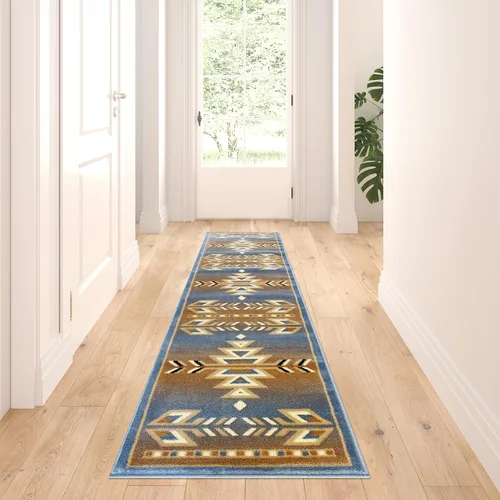 Vista 6 de Masada Masada Rugs Southwest - Alfombra nativa americana de 2 x 3 pies, color verde