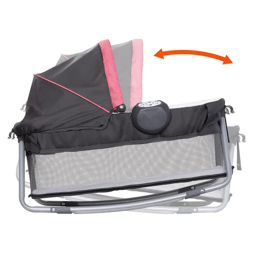 Vista 8 de Baby Trend Lil' Snooze Deluxe III Nursery Center Playard para gemelos, bayas acogedoras