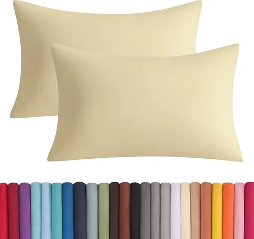 Vista 46 de BEDSUM Juego de 2 fundas de almohada de microfibra estándar suaves, resistentes a las arrugas y de fácil cuidado con cierre de sobre para niños, 20