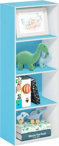 Vista 65 de Furinno LUDER - Estantería de libros, estantería moderna de 2 niveles, estantería abierta de 9 x 16 x 21, para sala de estar, dormitorio, oficina
