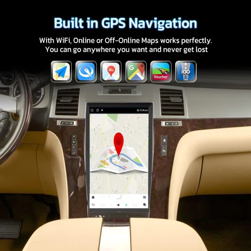 Vista 5 de 13.6 pulgadas Qualcomm Snapdragon Android Car Radio para Cadillac Escalade 2007 2008 2009 2010 2011 2012 2013 2014 Auto estéreo reemplazo