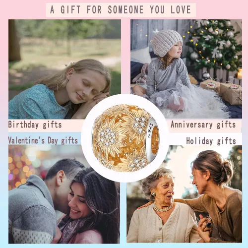 Vista 6 de LNQOBU Happy Life - Colgante para pulseras de abalorios, plata de ley 925 para mujer (con un espaciador de cuentas)