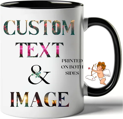 Vista 11 de Taza de café personalizada con foto, texto o logotipo, taza de cerámica personalizada de 11 onzas, regalo personalizable para hombres, mujeres