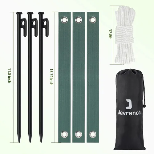 Vista 5 de Kits de estacas para árboles, estacas de árbol resistentes y kits de soporte para árboles jóvenes contra el mal tiempo, 3 estacas para árboles, 3