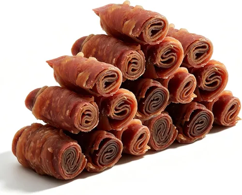Vista 10 de Jungle Calling Rollos para Perros de Triple Sabor, Hechos con Carne Real de Pollo, Pato y Res, Snacks para Perros Sin Cuero Crudo, Saludables