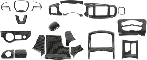Vista 10 de Hoolcar para Dodge Charger 2015+ Kit de Embellecedores de Decoración Interior, Panel Central de Control del Tablero, Embellecedor del Panel