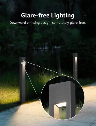 Vista 3 de SUNVIE Luces de sendero de bajo voltaje de 3 W, 3000 K, luces LED de paisaje de bajo voltaje, 12 V, impermeables, luces de sendero de paisaje Blanco