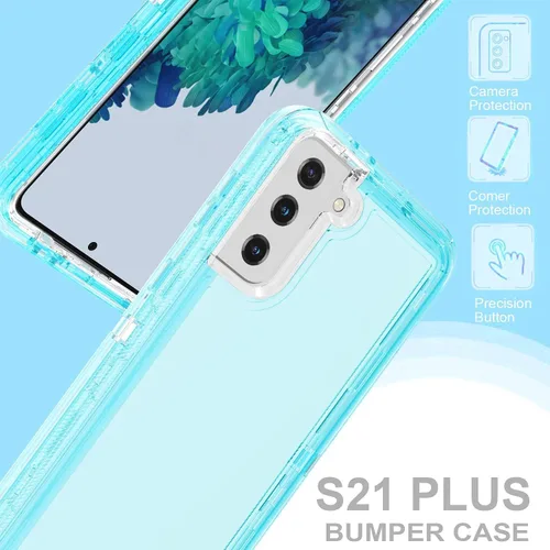 Vista 5 de Funda para Samsung Galaxy S20 Plus, probada contra caídas militares 3 en 1, funda protectora de cuerpo completo, armadura resistente, a prueba