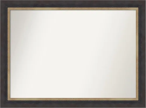 Vista 306 de Amanti Art Espejo personalizado, espejo de baño negro Astor, espejo de pared o espejo de tocador de baño sobre el fregadero (25 x 25 pulgadas)