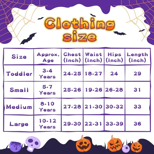 Vista 5 de Twister.CK Witch Costume for Girls Kids, Halloween Party Fancy Dress Up Deluxe Set with Hat Skirt for Girls
