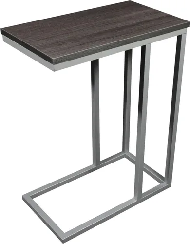 Vista 3 de CKP The Austin C - Soporte para mesa auxiliar/portátil, acabado de madera de cebra, base plateada con deslizadores ajustables Madera de cebra