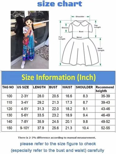 Vista 5 de SZ-TONDA Disfraz de princesa para niños - Ropa de cosplay de Halloween para niñas