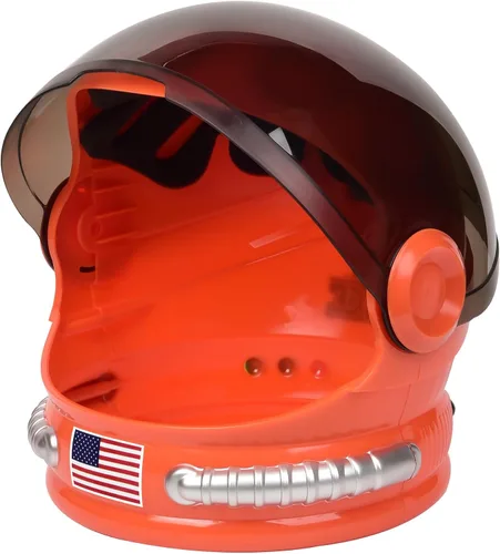 Vista 9 de ReliBeauty Casco de astronauta para disfraz de niños Blanco