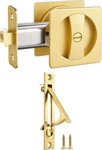 Vista 14 de Lethato Hardware para Puerta de Bolsillo Negro, Cerradura de Puerta de Bolsillo, Pestillo de Puerta de Bolsillo, Puerta de Bolsillo Mate Negra