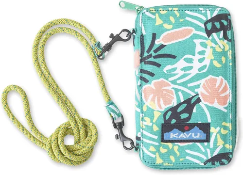 Vista 12 de KAVU Go Time Cartera Cruzada Plegable Bi-Fold con Correa de Cuerda Teñido anudado de playa