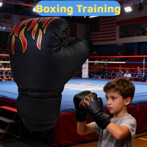 Vista 5 de Guantes de Boxeo para Niños Guantes de Boxeo Rojo Azul
