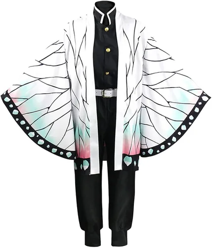Vista 2 de NXJSH Kimetsu no Yaiba Anime Cosplay Kimono - Conjunto de peluca para mujeres, hombres, niñas y niños, perfecto para Halloween