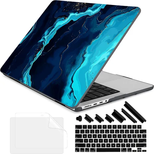 Vista 14 de DONGKE Funda para M5 MacBook Pro de 14 pulgadas 2025 2024-2021 M4 M3 M2 M1, cubierta de carcasa dura de plástico compatible con A3434 A3112 A3401
