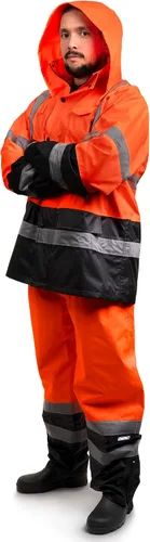 Vista 7 de JORESTECH Pantalones de seguridad impermeables de alta visibilidad: rayas reflectantes, cumplimiento ANSI y parte inferior ajustable