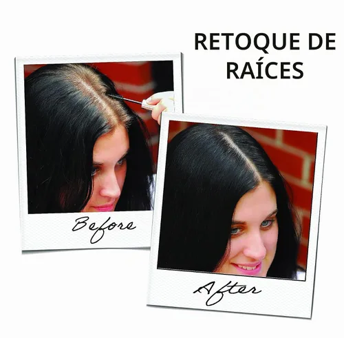 Vista 5 de Máscara de cabello para retoque de raíces para cabello gris, corrector de línea capilar de precisión para cejas y barba, paquete de 2 (marrón ceniza)