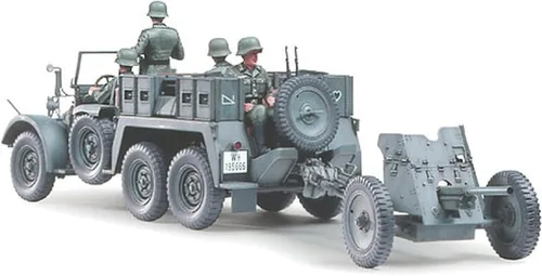 Vista 3 de Tamiya Modelos Krupp Protze Camión de remolque con kit de modelo Pak de 1.457 in
