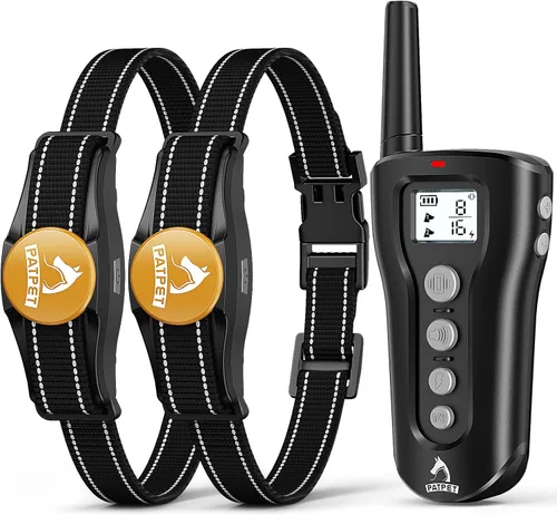 Vista 8 de PATPET Collar de choque para perro, collar recargable de entrenamiento para perros con control remoto para perros medianos y grandes, 3 modos