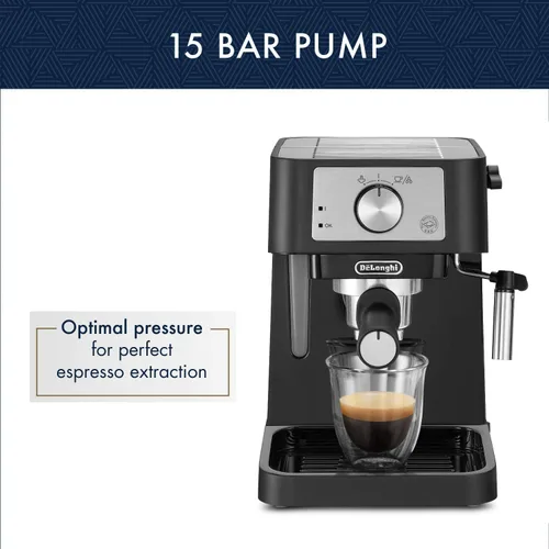 Vista 5 de De'Longhi Stilosa - Máquina de café expreso manual compacta, espumador