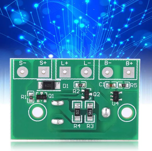 Vista 9 de Módulo de carga de energía solar Controlador de lámpara solar Placa de circuito de control de batería de litio de 3.7 V con control de luz